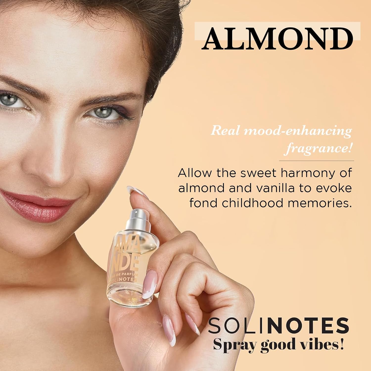 Solinotes Rose Eau de Parfum, Lychee & Magnolia, for Women & Men, 15ml