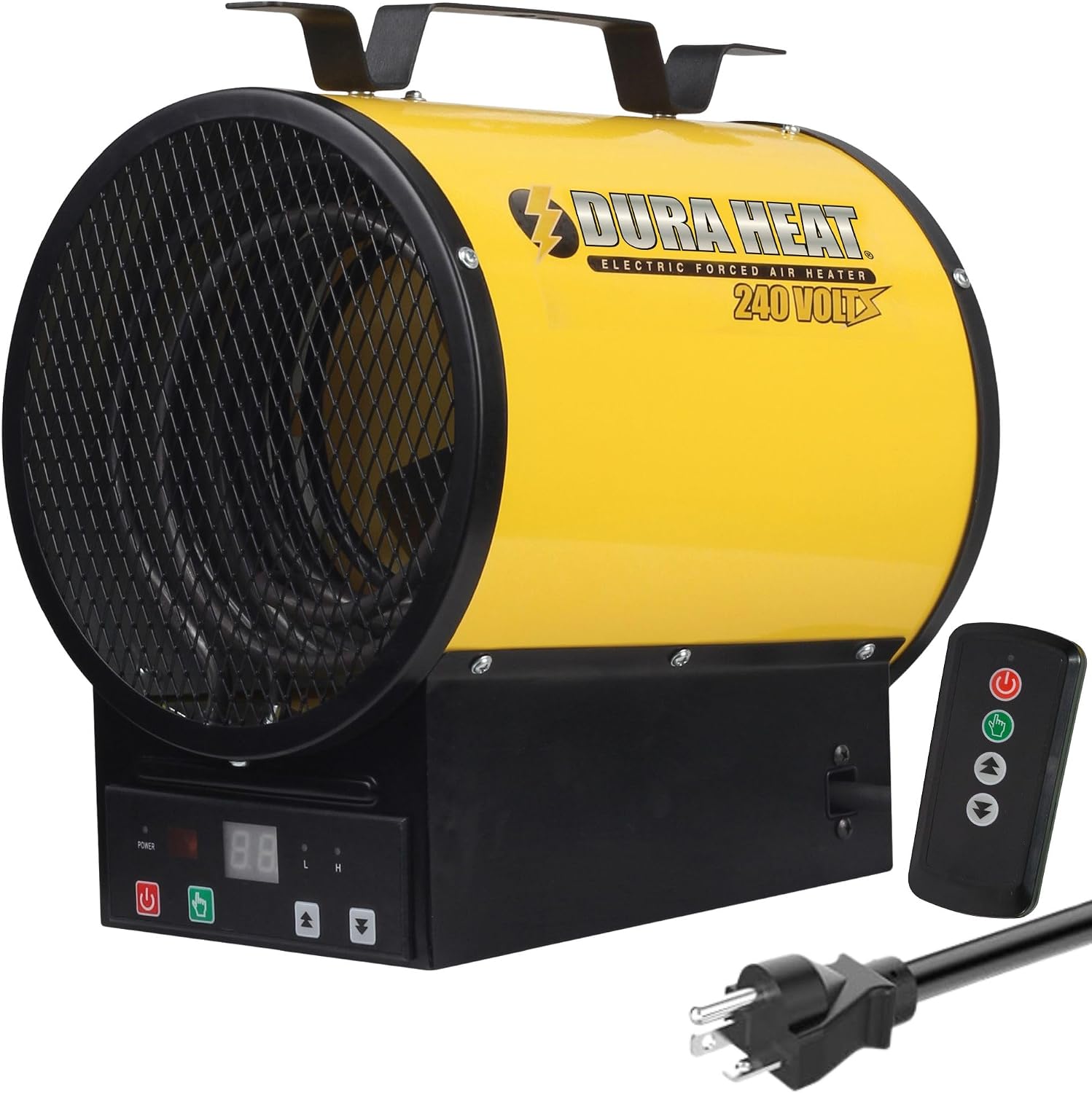 Dura Heat EUH4000R Electric Forced Air Heater with Remote Control 12, 800 Btu | 6-20P Plug, Electric Industrial Garage Heater, Workshop