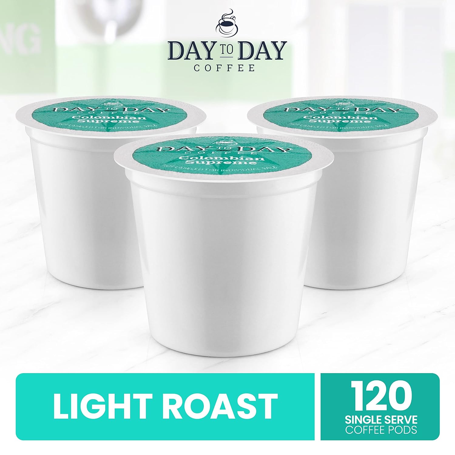 Day To Day Coffee Pods, Breakfast Blend Medium Roast, 120 Count K-Cup | Compatible with Keurig K-Cup brewers. Bulk single serve pods for everyday morning coffee at home, office or breakroom