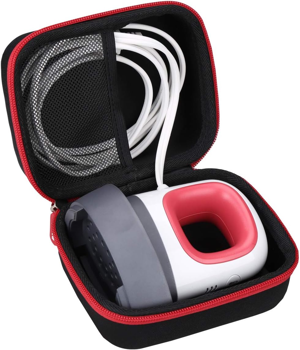 Aproca Case Compatible with Cricut EasyPress Mini Heat Press, Storage Portable Bag for Machine and Accessories -Black with Red Zipper (Case Only)