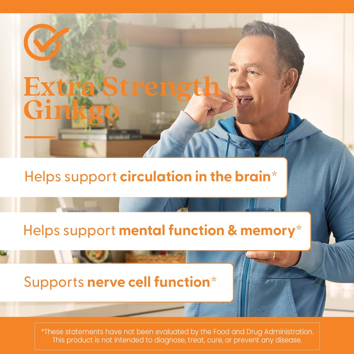 Doctor's Best Extra Strength Ginkgo Biloba Capsules 120 mg - Brain Supplement for Memory and Focus Support, Herbal Cognitive Health Support- 120 Count (Pack of 1)