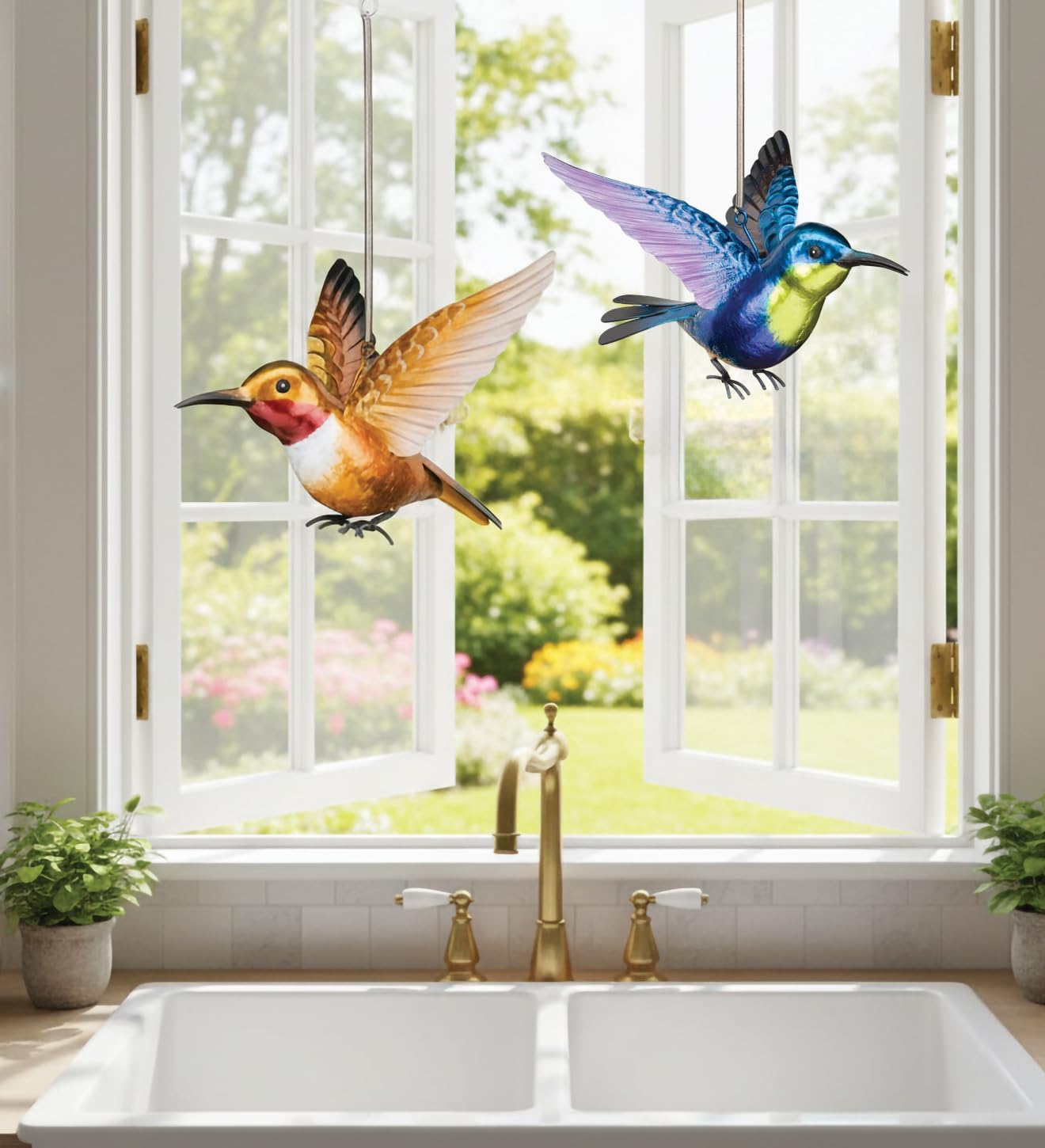 Regal Art & Gift Bird Bouncie, Hand-Painted Metal Spring Garden Decor
