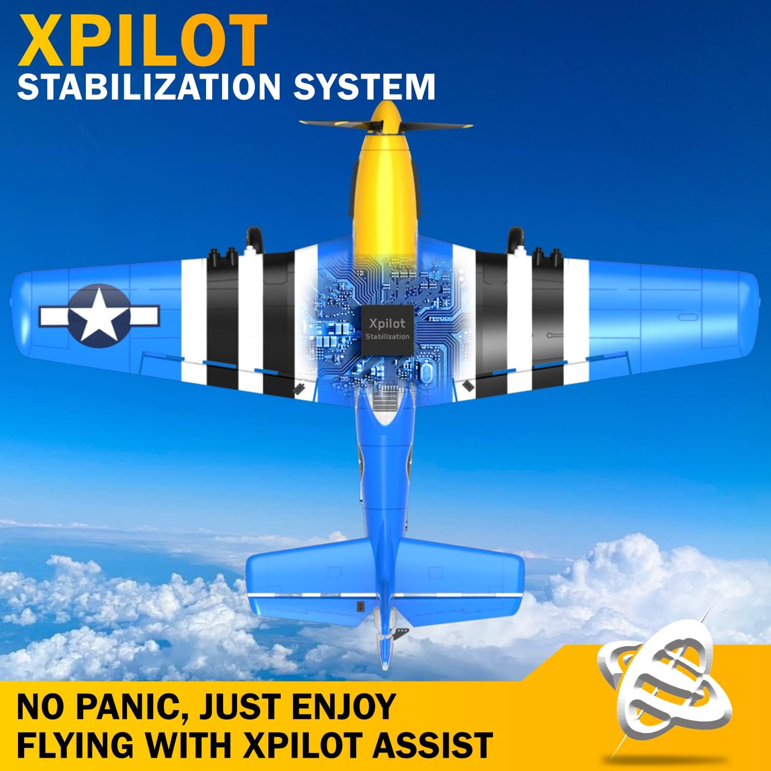LEAMBE 4 Channel RC Plane, Ready to Fly Aerobatic Aircraft, Easy Control for Beginners, P51 Mustang RC Airplane Best Gift for Adults