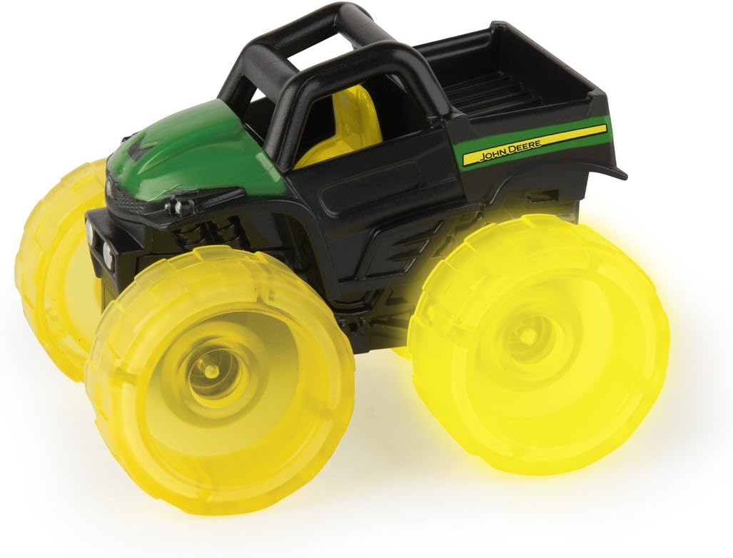 TOMY Monster Treads Lightning Wheels - Includes 1 John Deere Miniature Monster Truck Toy - Gator or Tractor Toy (Vehicle May Vary) - John Deere Toys