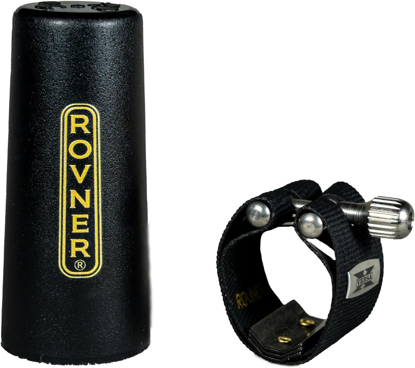 Rovner Ligature & Plastic Cap for Tenor Slim Saxophone - Versa X Ligature for Metal Mouthpiece (X-2M)