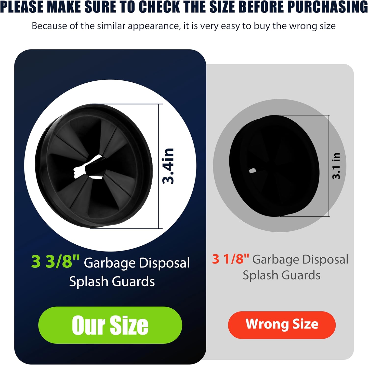 3 3/8" Garbage Disposal Splash Guard Replacement for InSinkErator Evolution