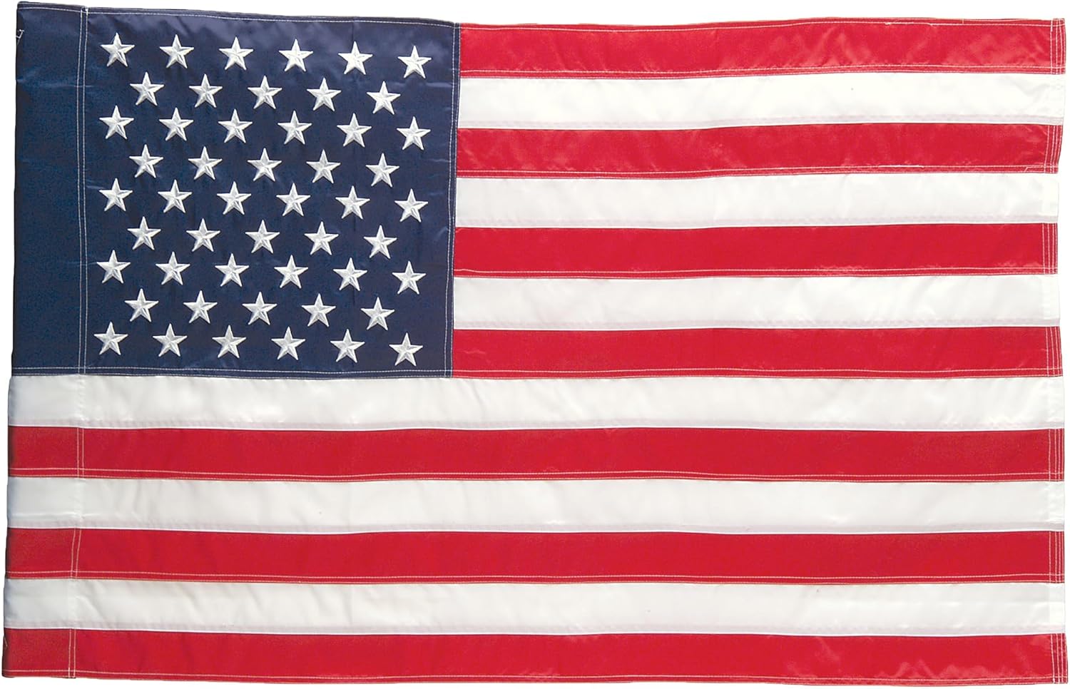 Evergreen American Flag 12x18 Double Sided | Patriotic House Flags For Outside Outdoor | Small American Flag Garden Size | Embroidered Stars and Stripes | USA Residential or Commercial