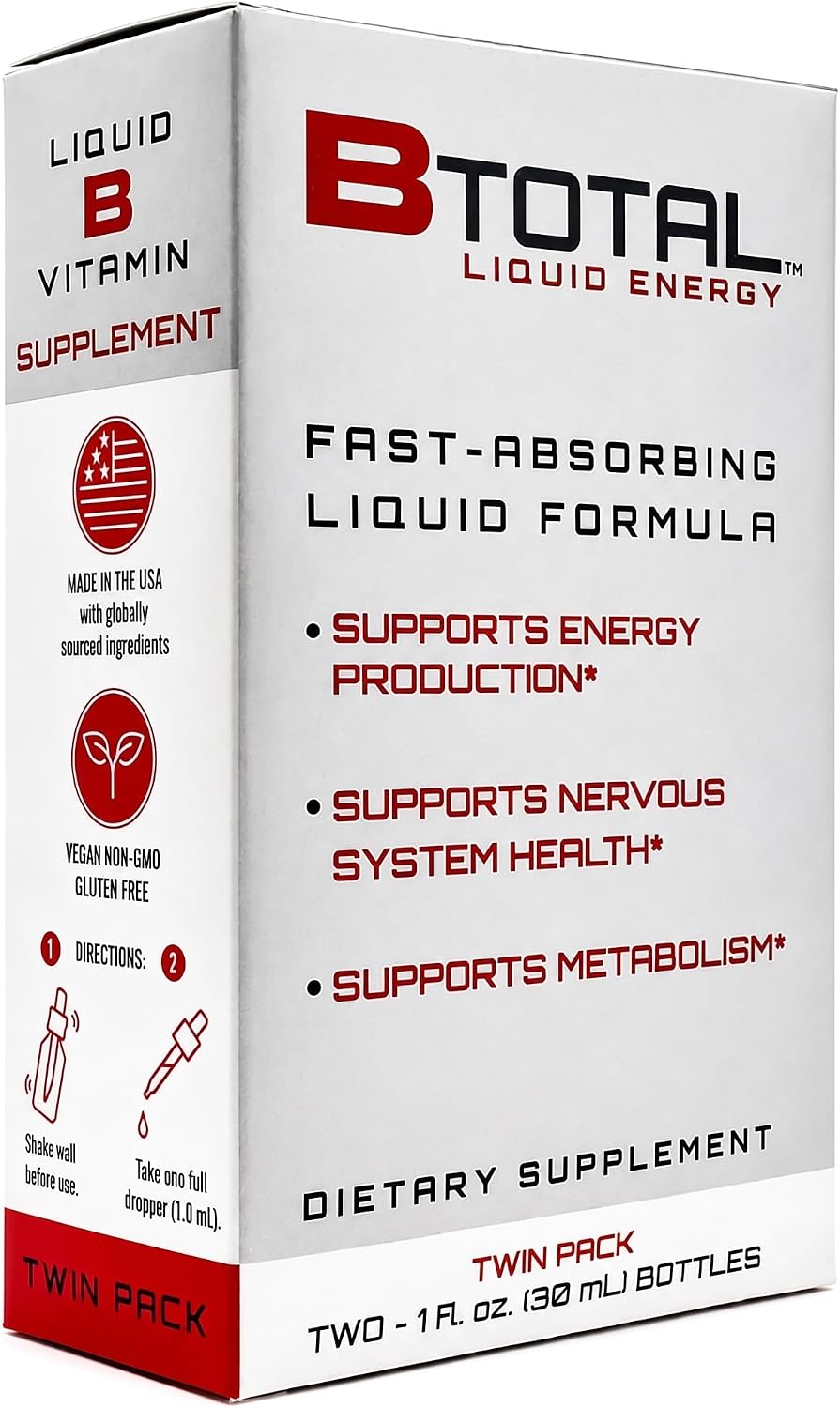 Sublingual Vitamin B Complex Liquid Drops, B12, Berry, 2 fl oz | Fast sublingual liquid B-complex with B12 for energy
