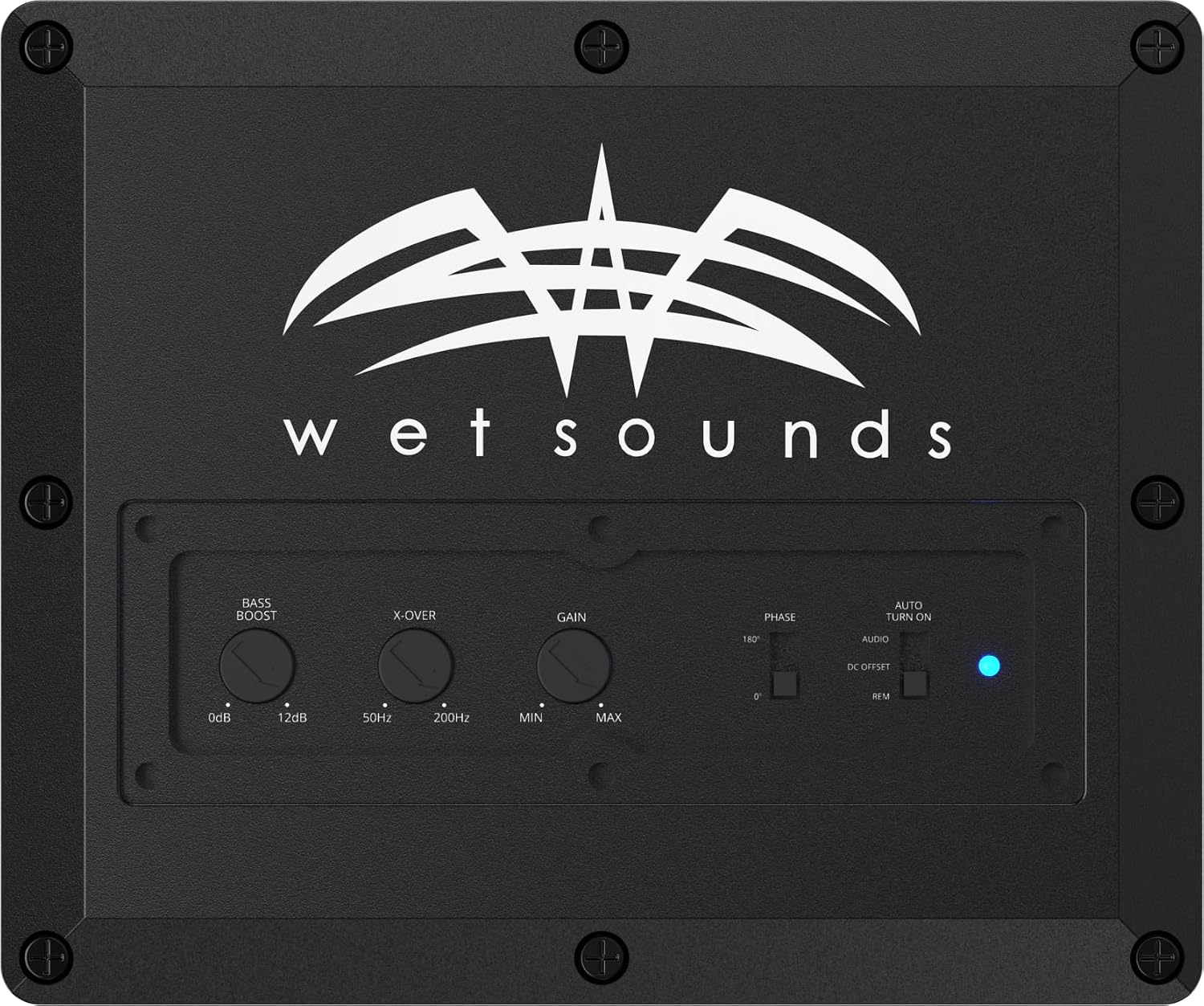 Wet Sounds | Stealth AS-10 | High Efficiency, 10" Active Marine Powered Subwoofer with Built-in 500 Watt Amp | Remote Level Control Included (Black)
