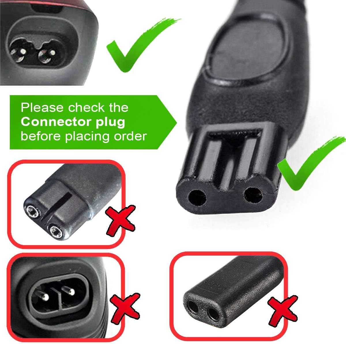 T POWER 15V Charger for Philips One Blade QP2630 QP6510 QP6520 Norelco QG3200 QG3320 QG3300 Series All-in-One 7900 Philips Shaver QT4070 QG3380
