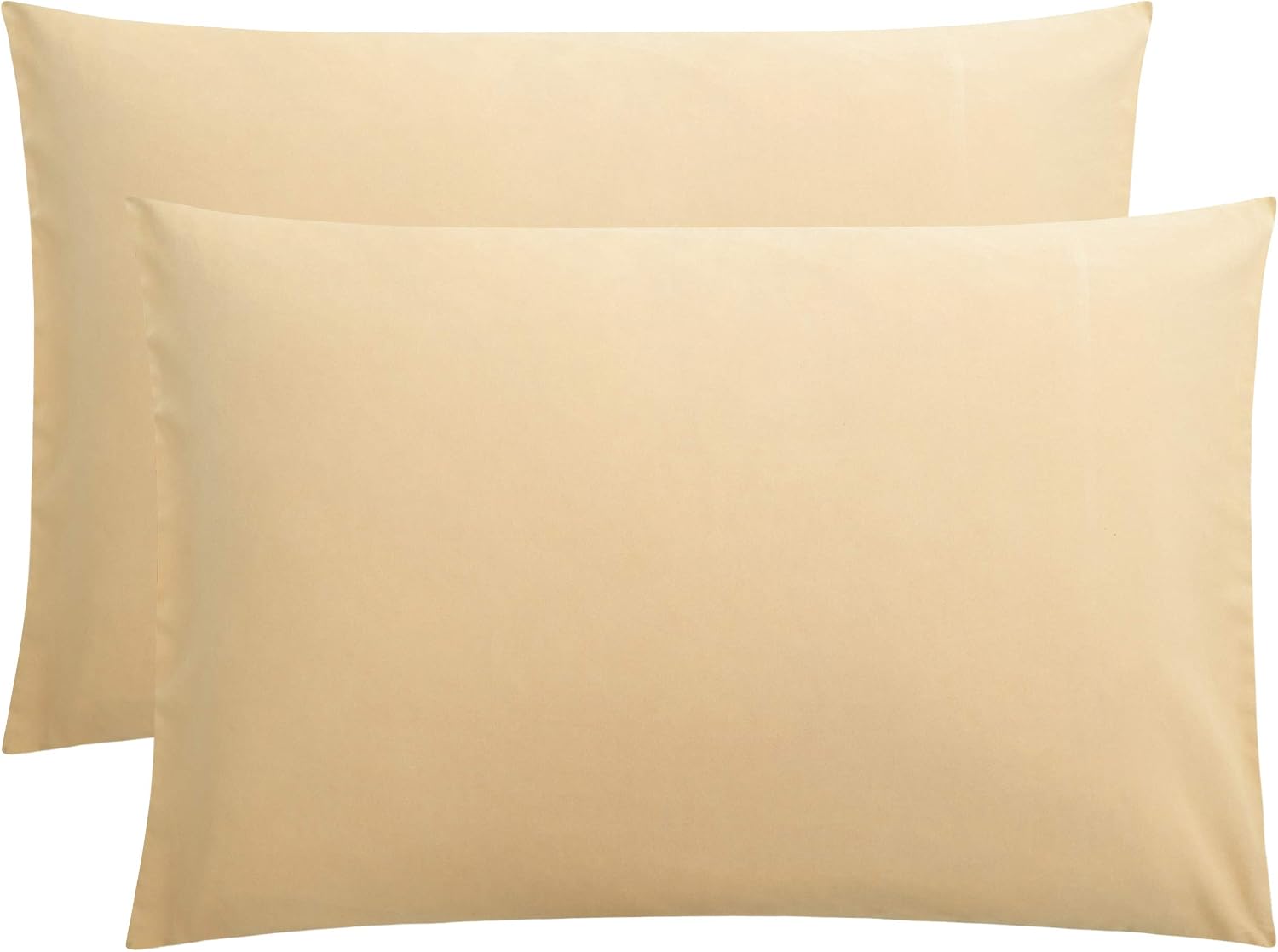 FLXXIE 2-Pack Microfiber Standard Pillow Cases, Envelope Style, White