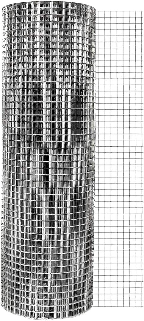 Garden Zone 36 Inches x 25 Feet - 1 x 2-Inch Openings, 14-Gauge - Galvanized Welded Wire Fencing - For Cages and Fencing for Rabbits, Gardens, Cattle Panels