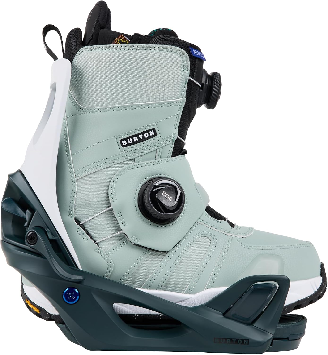 Burton Women's Step On Re:Flex Snowboard Bindings, Deep Emerald/White, S