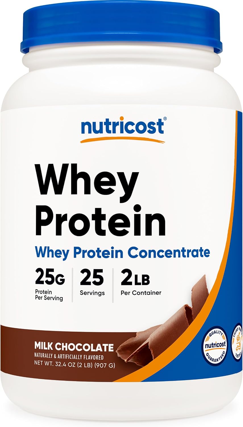 Nutricost Whey Protein Concentrate Powder (Unflavored) 2LBS, Gluten Free | GMO-Free