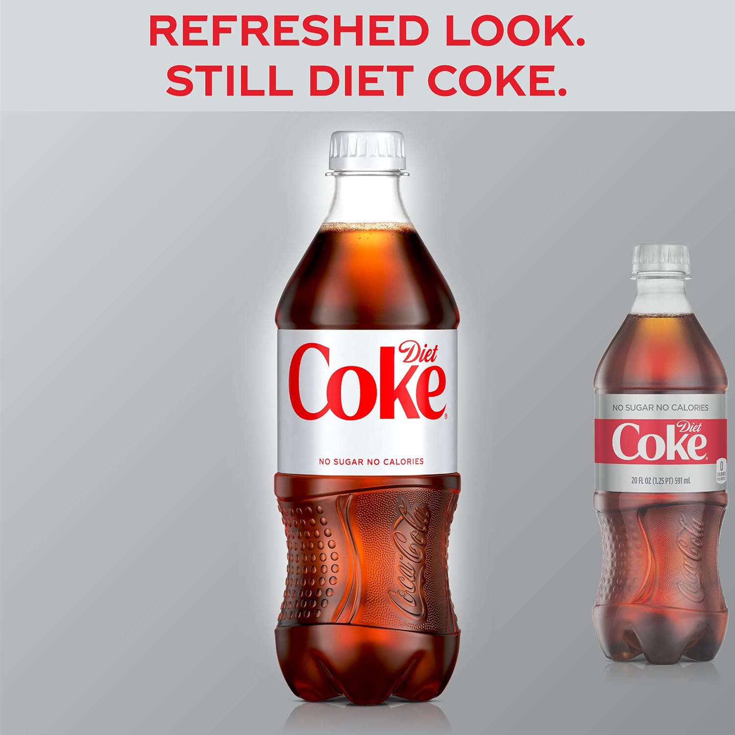 Diet Coke Soda Soft Drink Bottles, 12 fl oz, 8 Pack | No sugar, no calories, 46 mg caffeine per bottle