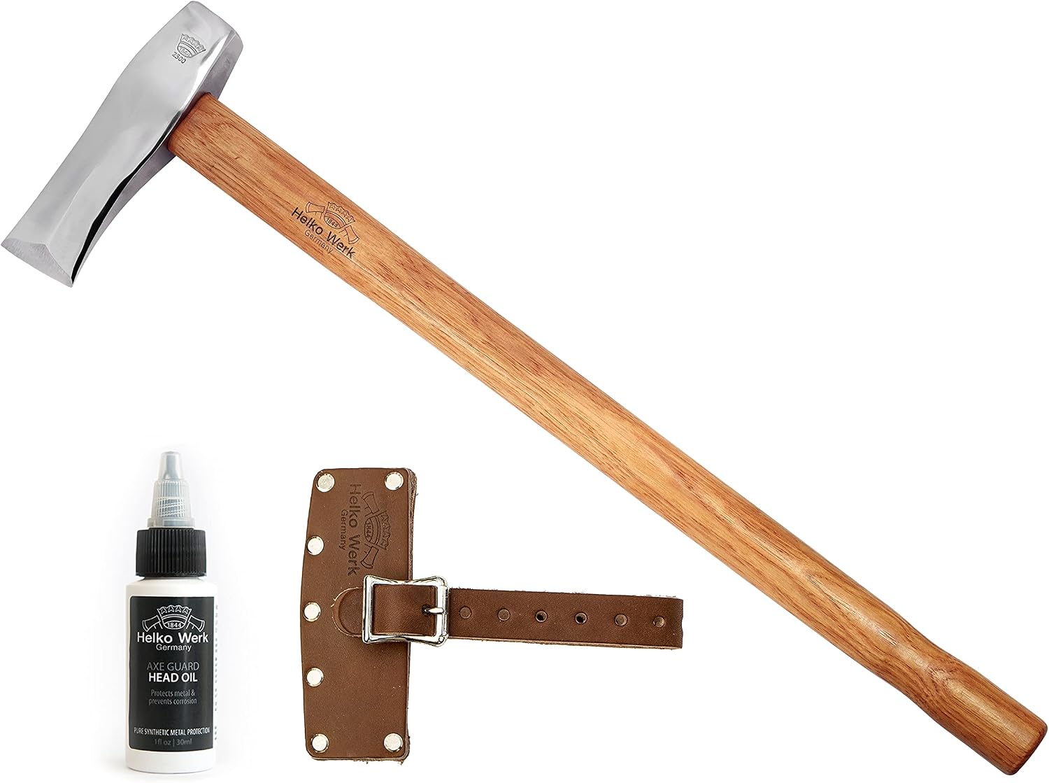 1844 Helko Werk Germany Classic Expedition Felling Axe (10497) | Made in Germany Large Felling Axe for Heavy Duty Felling Trees Cutting Wood and Timber Head 4.5lb, Handle 35 inches