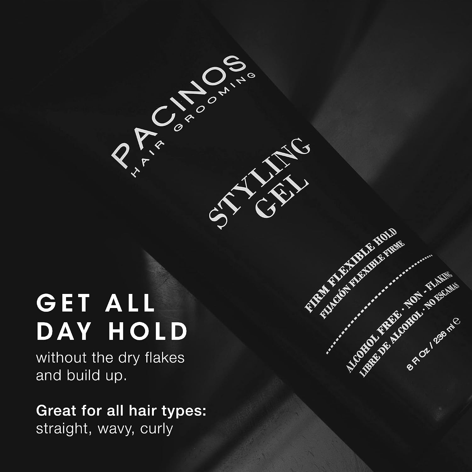 Pacinos Styling Gel Medium Shine All Day Hold, Conditions (8 fl oz)