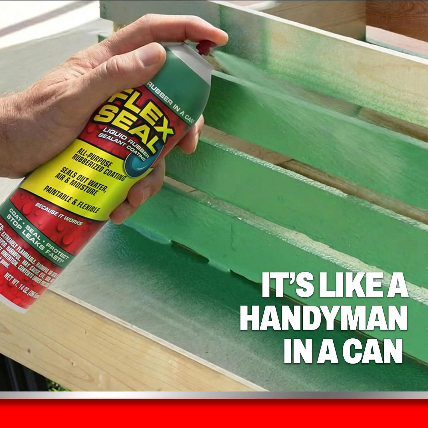 Flex Seal, 14 oz, 2-Pack, Black, Stop Leaks Instantly, Waterproof Rubber Spray On Sealant Coating, Perfect for Gutters, Wood, RV, Campers, Roof Repair, Skylights, Windows, and More