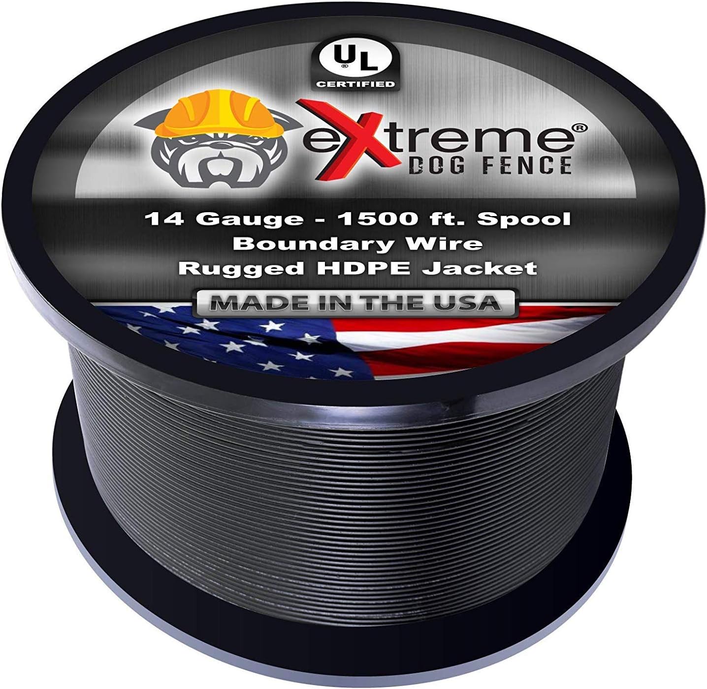 18 Gauge Dog Fence Wire, 1500 ft, Underground Boundary Wire, Heavy Duty | 1500-ft continuous spool; polyethylene jacket, UV-resistant, direct-burial; fits Extreme Dog Fence, PetSafe Compatible