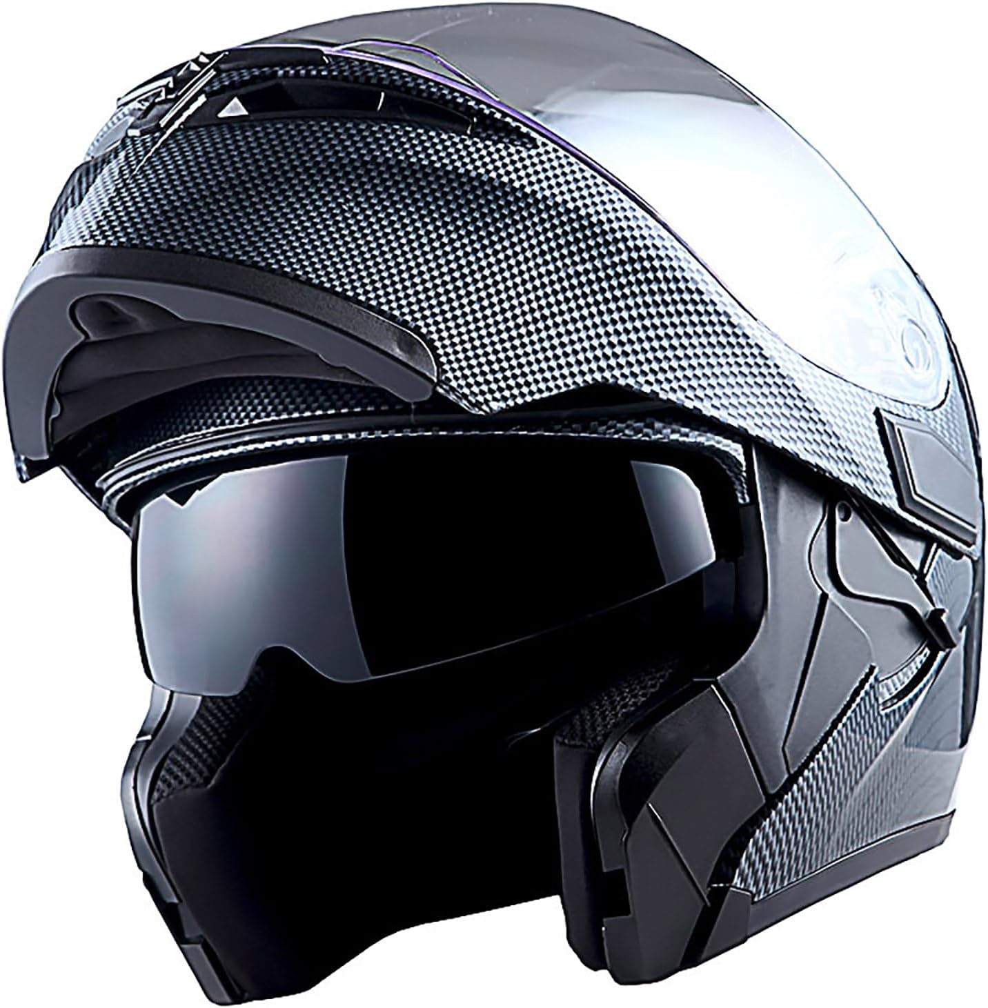 1Storm Motorcycle Modular Full Face Helmet Flip up Dual Visor Sun Shield: HB89