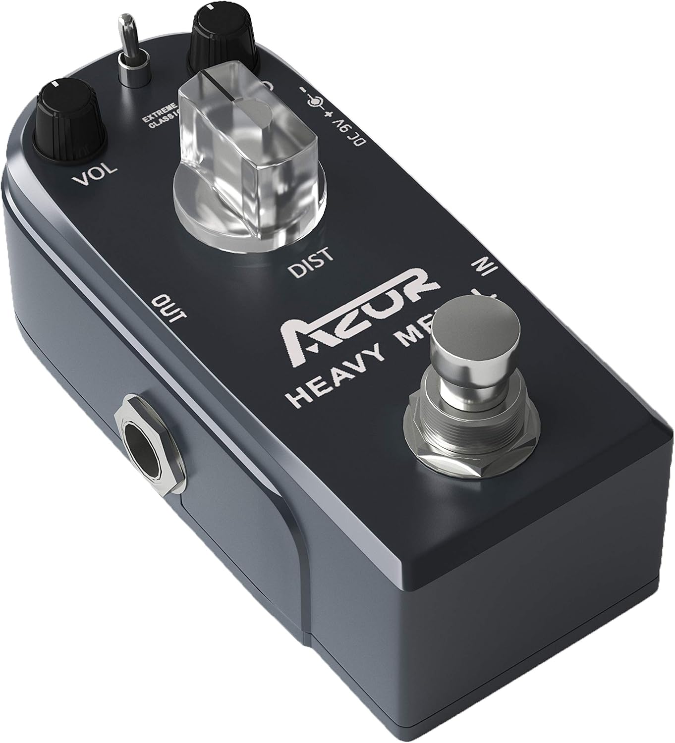AZOR 5 Band Bass EQ Pedal, Aluminium Alloy True Bypass Equalizer Effect Pedal, Compact Mini Tone Control Pedal for Electric Bass Guitar