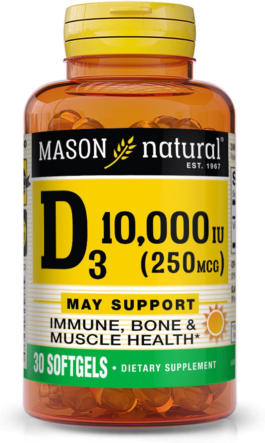 MASON NATURAL Vitamin D3 2000 IU Ultra Strength, 180 Day Supply