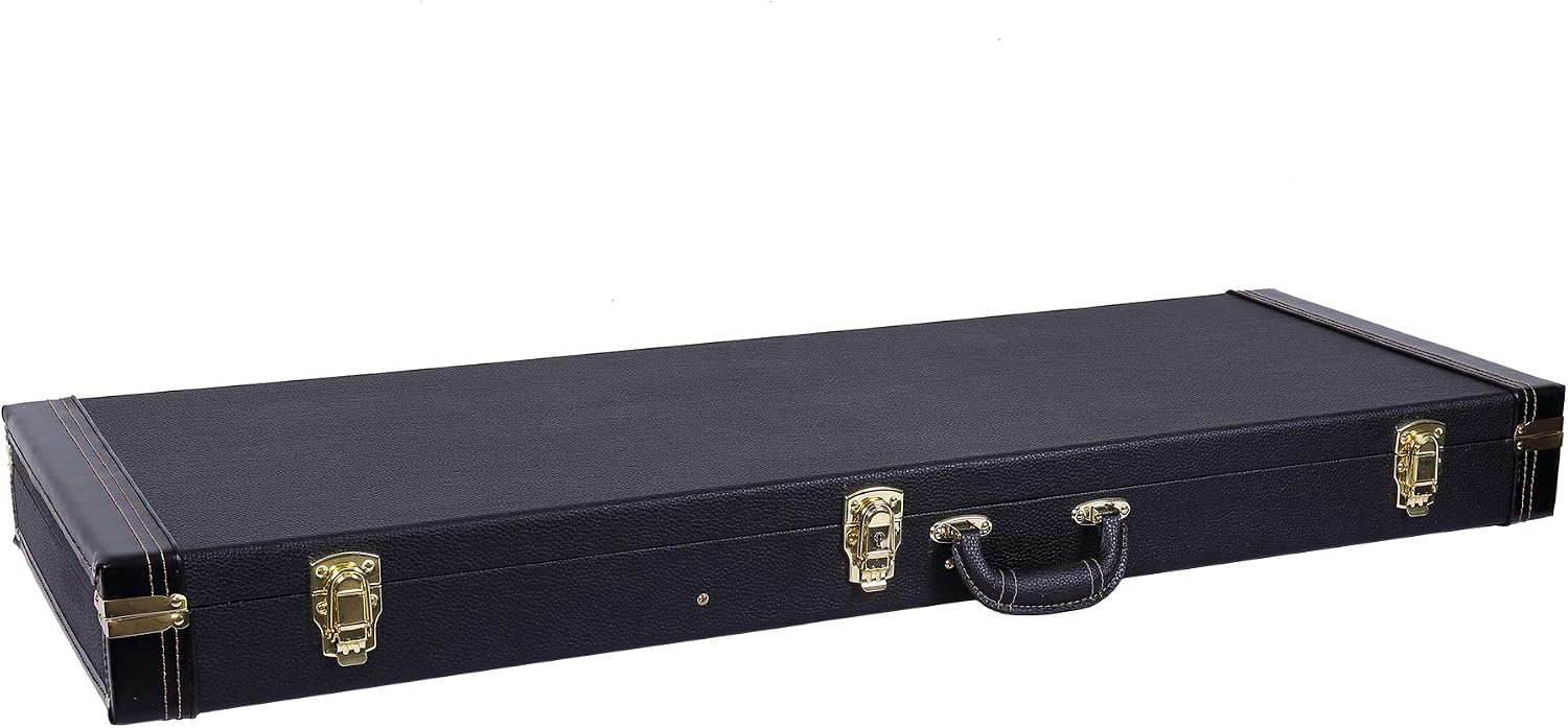 Crossrock Hardshell Arch Top wood case fits SG Electric Guitars-Black(CRW600SGBK)