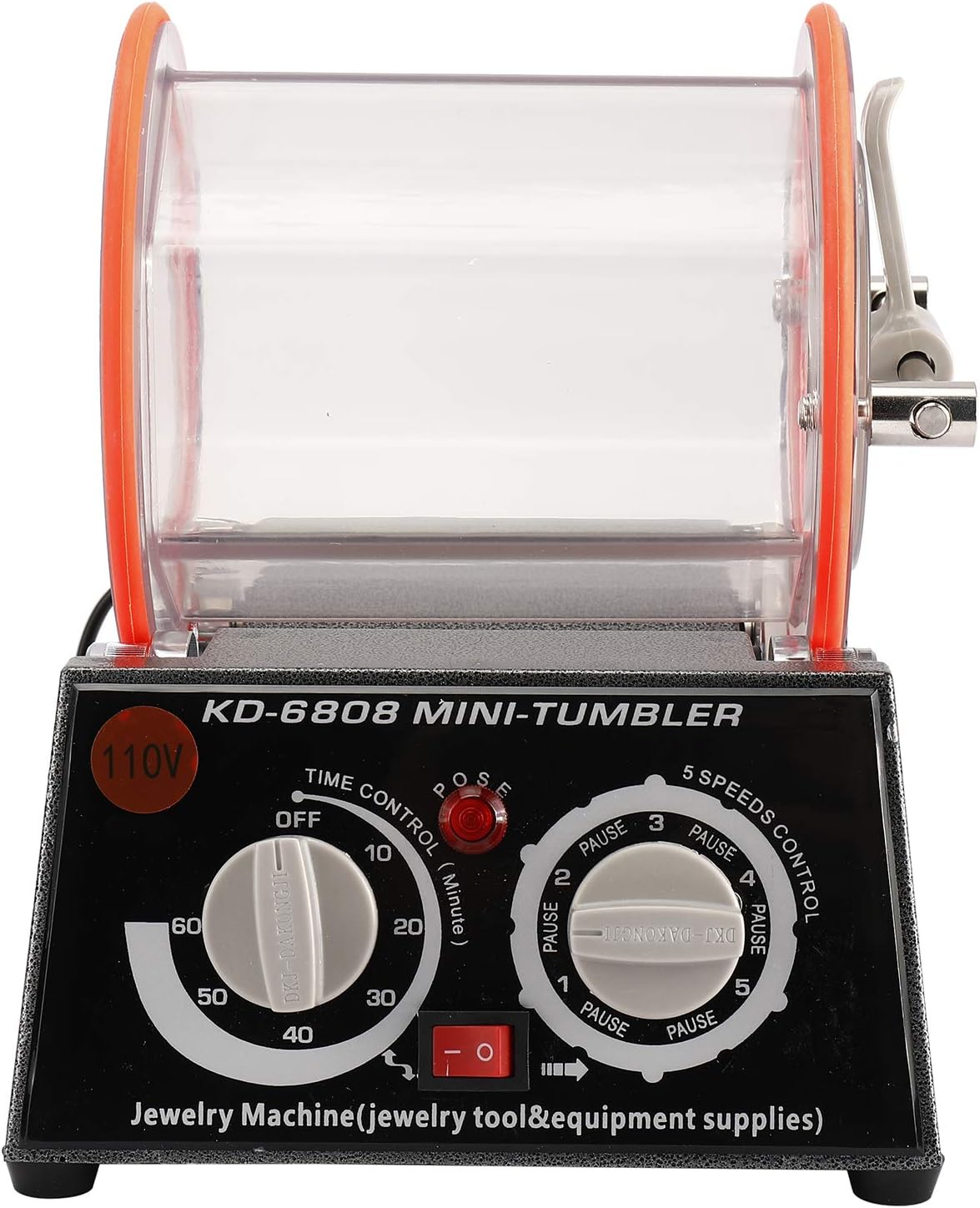 YaeMarine 110V 80W Jewelry Polisher Tumbler 3kg 6.6 Lbs Capacity Jewelry Polisher Machine Tumbler