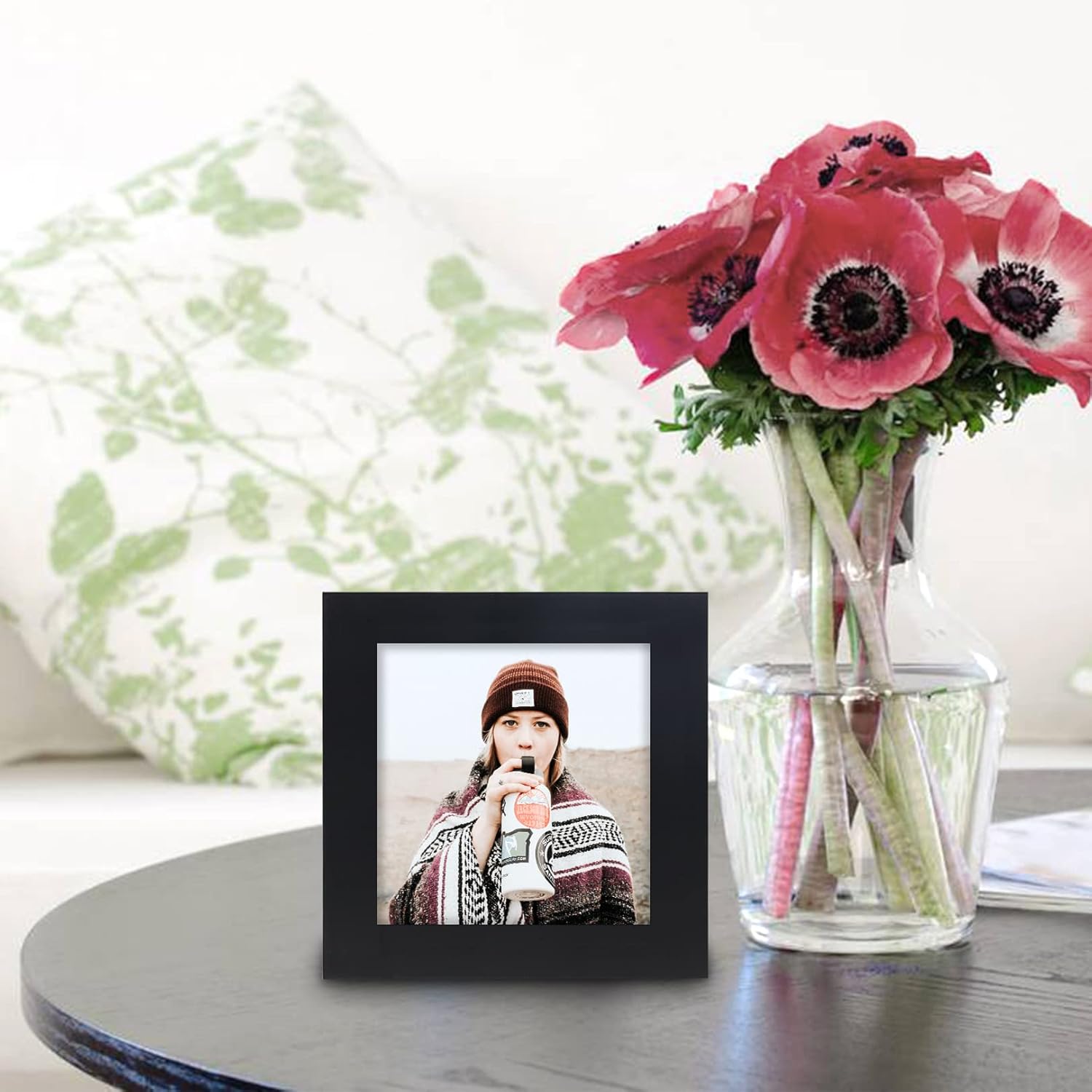 WUTL 8x8 Black Picture Frames Square