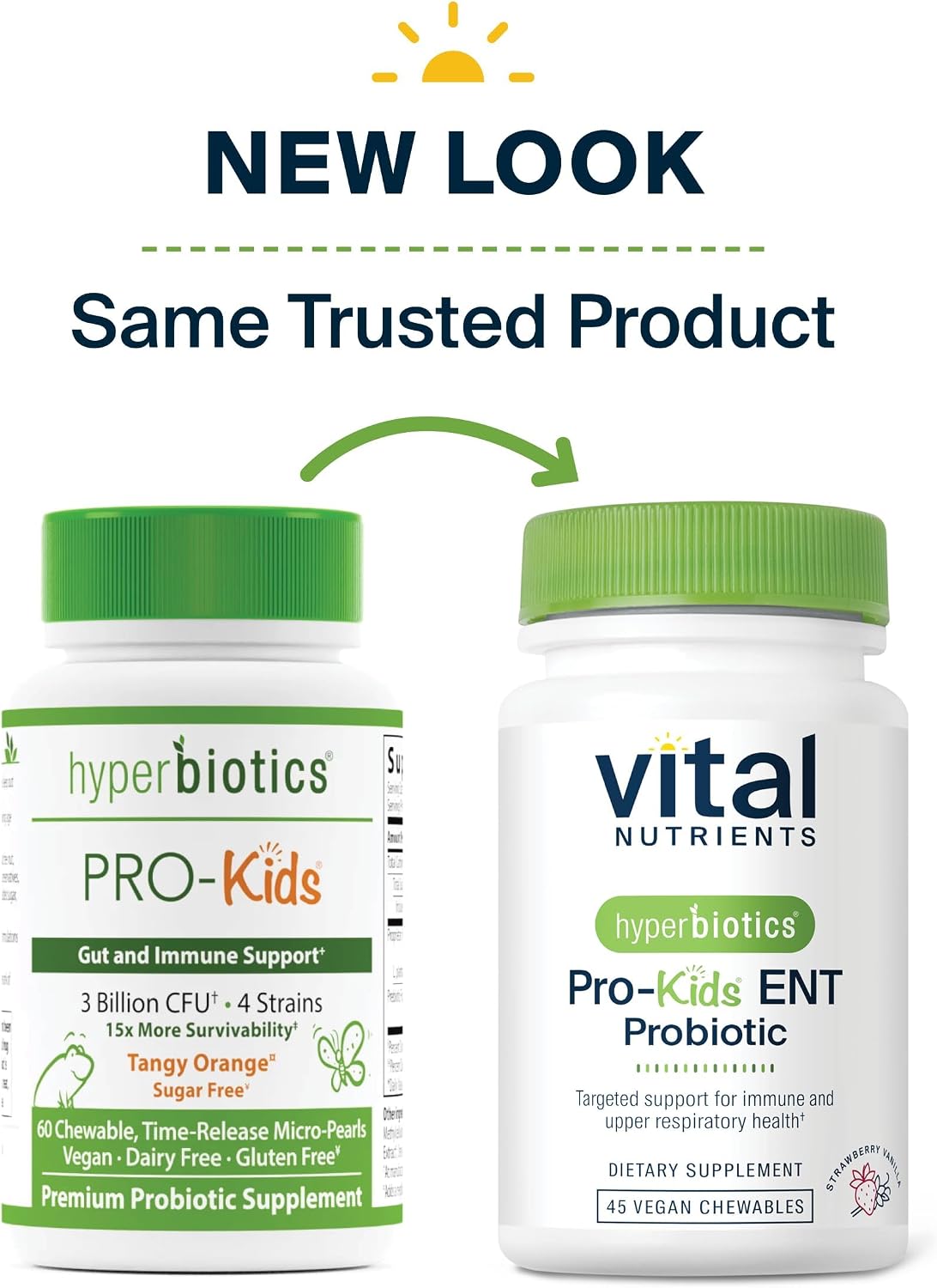 Hyperbiotics Vital Nutrients Pro Kids Probiotic ENT | Toddler Probiotics for Kids Ear, Nose and Throat | Targeted Immune and Digestive Health | Strawberry-Vanilla 45 Sugar-Free Chewable Tablets