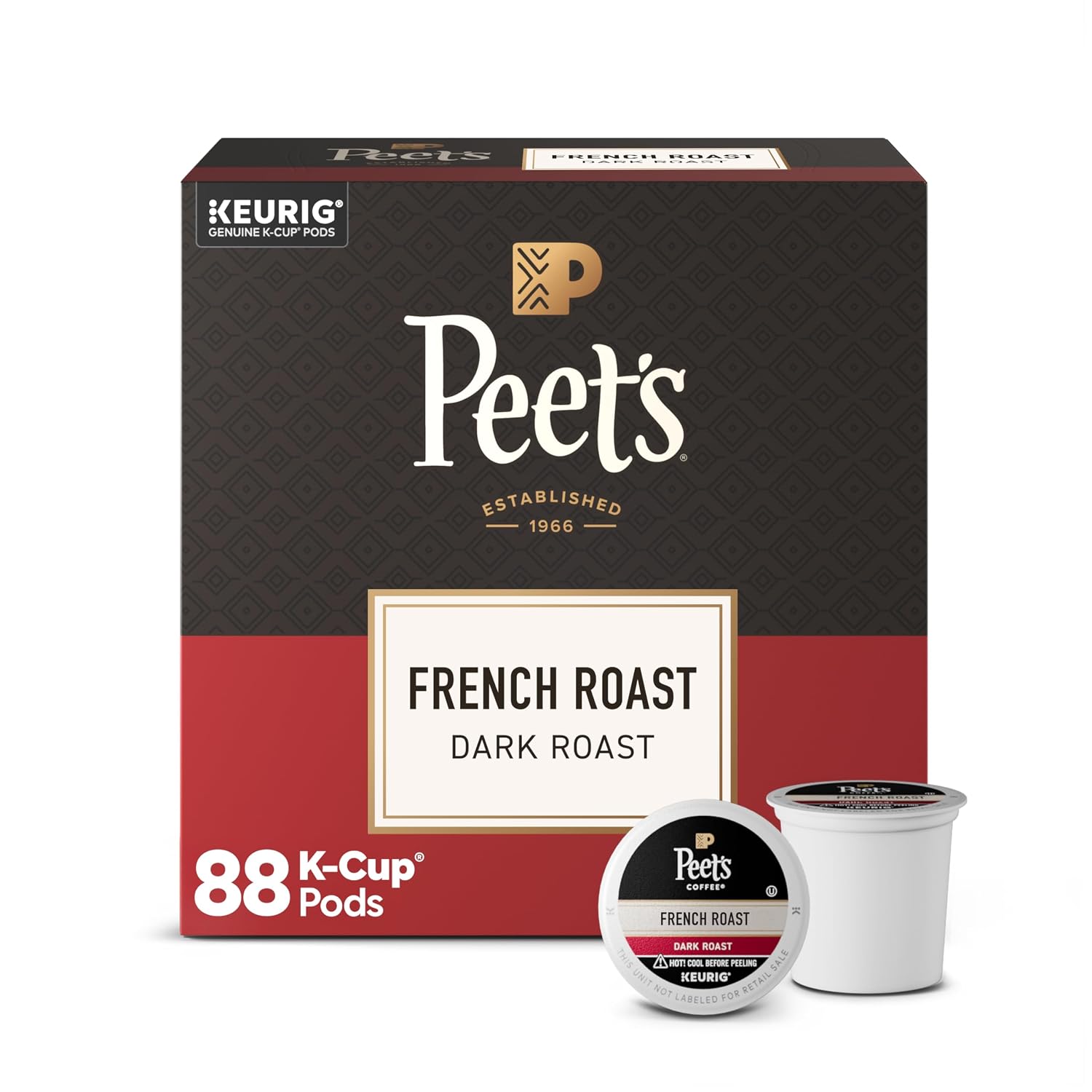 Peet's Coffee, Dark Roast Keurig K-Cup Pods, 100% Arabica Coffee - Major Dickason's Blend 32 Count (1 Box of 32 K-Cup Pods)