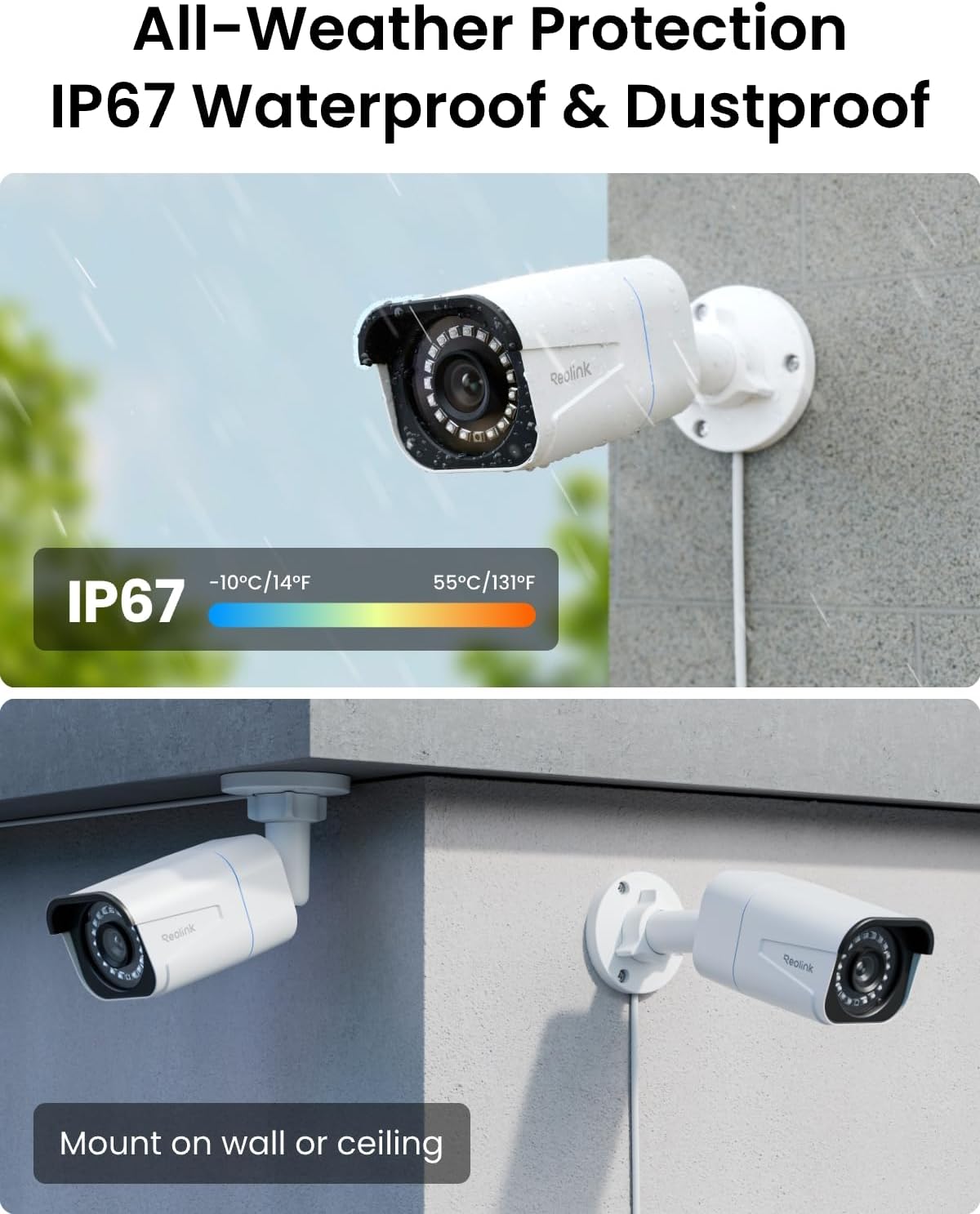 REOLINK 16CH 4K Security Bullet Camera System with 4TB HDD RLK16-800B8