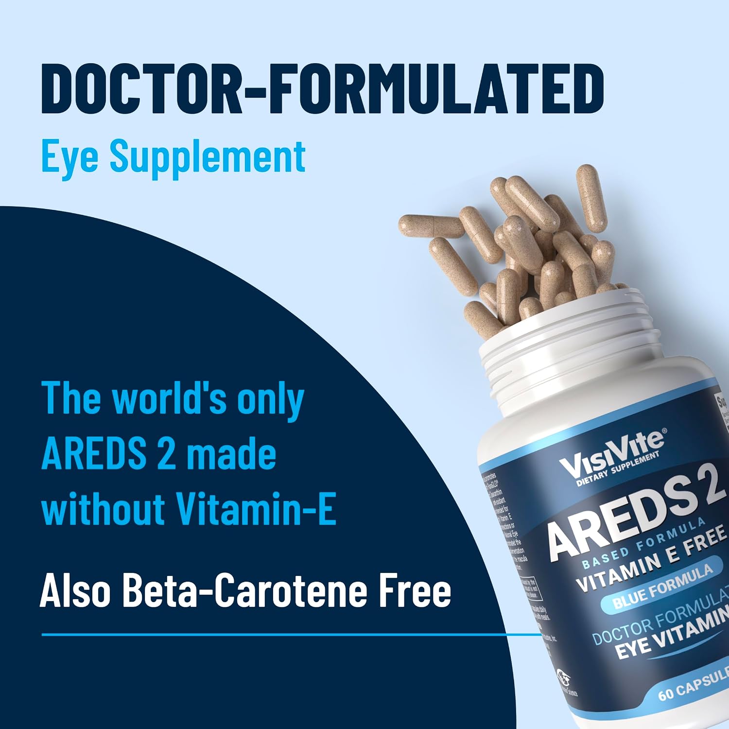 VisiVite AREDS 2 Eye Vitamins for Seniors Without Vitamin E