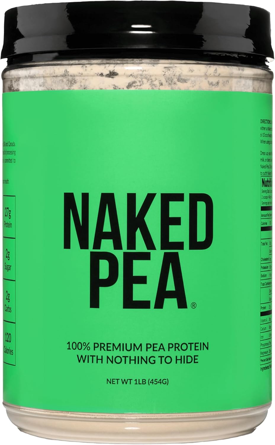 NAKED Pea - 5LB 100% Pea Protein Powder from North American Farms - Unflavored Vegan Pea Protein Isolate - NSF Certified, Plant Protein Powder, Easy to Digest - 76 Servings