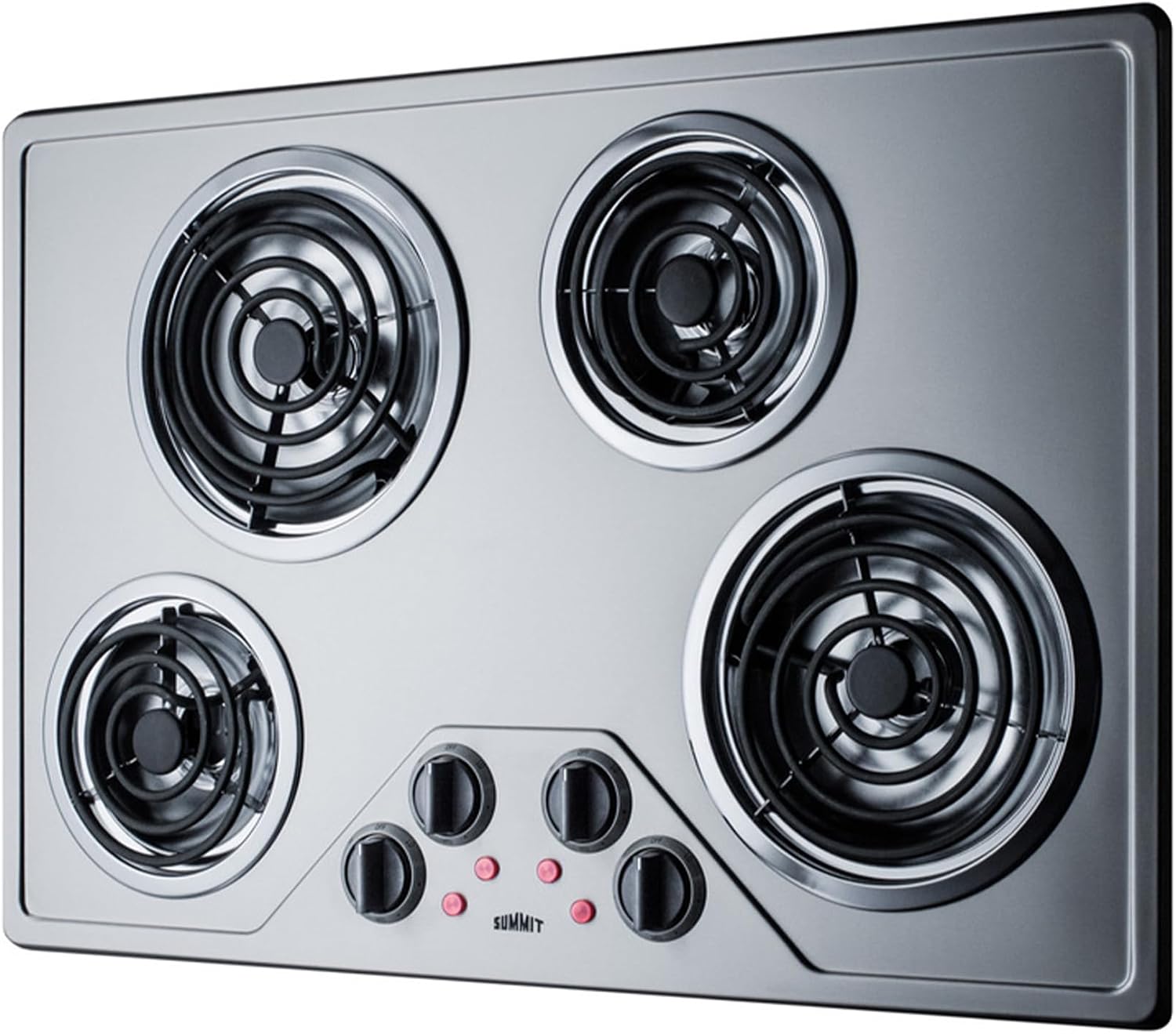Summit 30" 4 Burner Electric Cooktop Stainless Steel - CR430SS