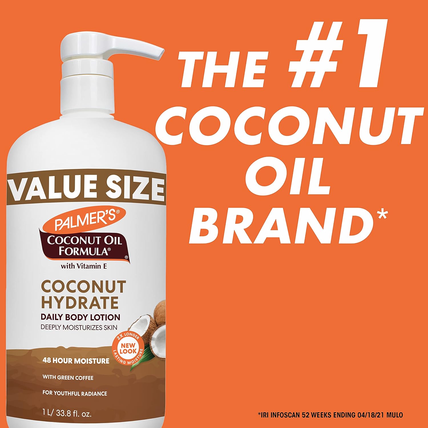 Palmer's Coconut Oil Formula Body Lotion for Dry Skin (13.5 Fl Oz) | A hydrating hand and body moisturizer with Green Coffee Extract and Vitamin E for 48 hour moisture and radiant skin