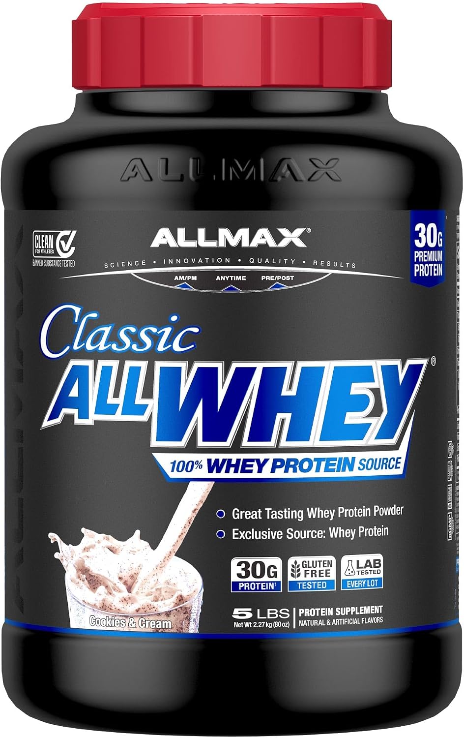 ALLMAX AllWhey Classic Whey Protein Powder, Chocolate, 5 lb
