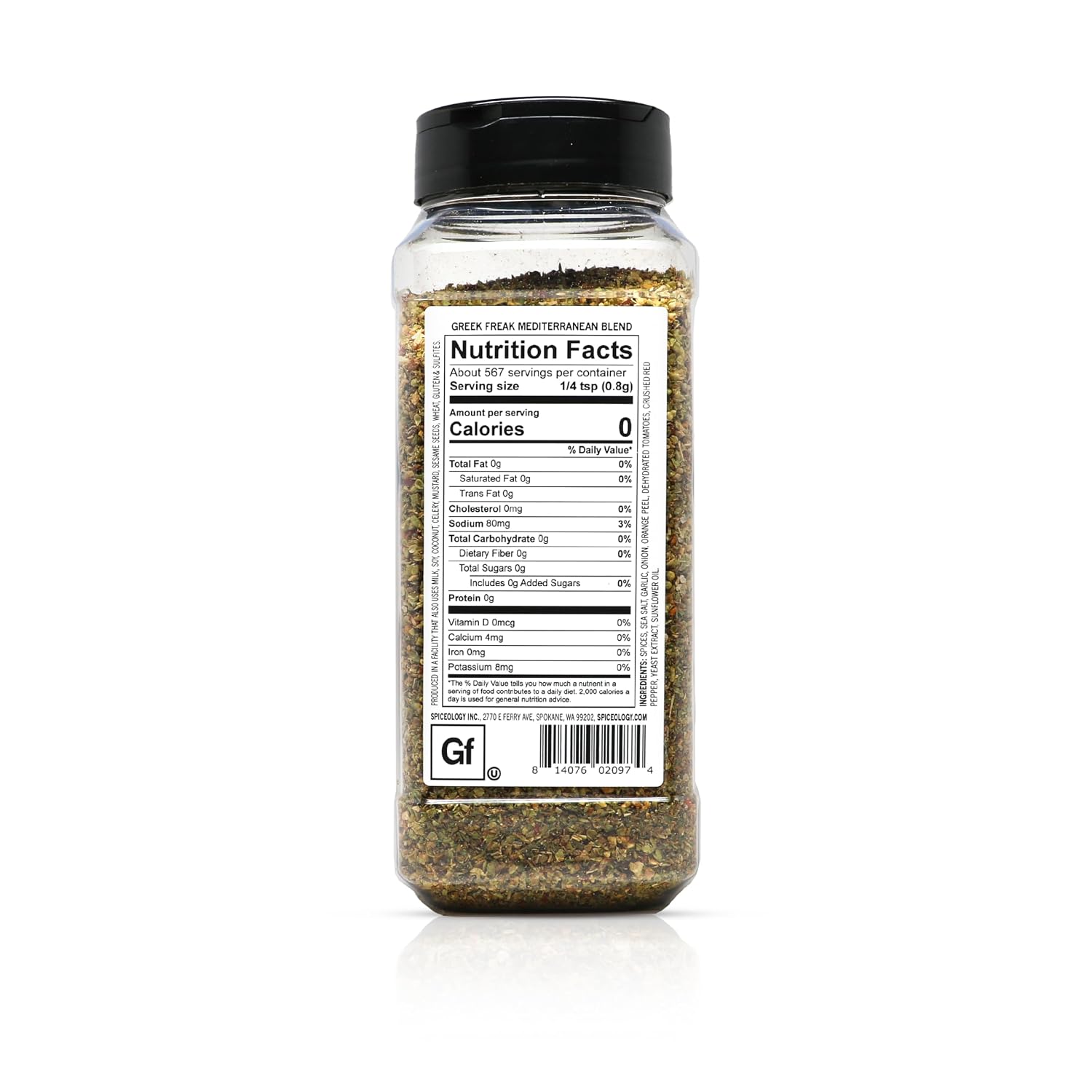 Spiceology Greek Freak Mediterranean Seasoning, 16 oz | Greek Herbs & Spices, For Chicken, Potatoes, Salad, Gyros, Pasta & Pizza