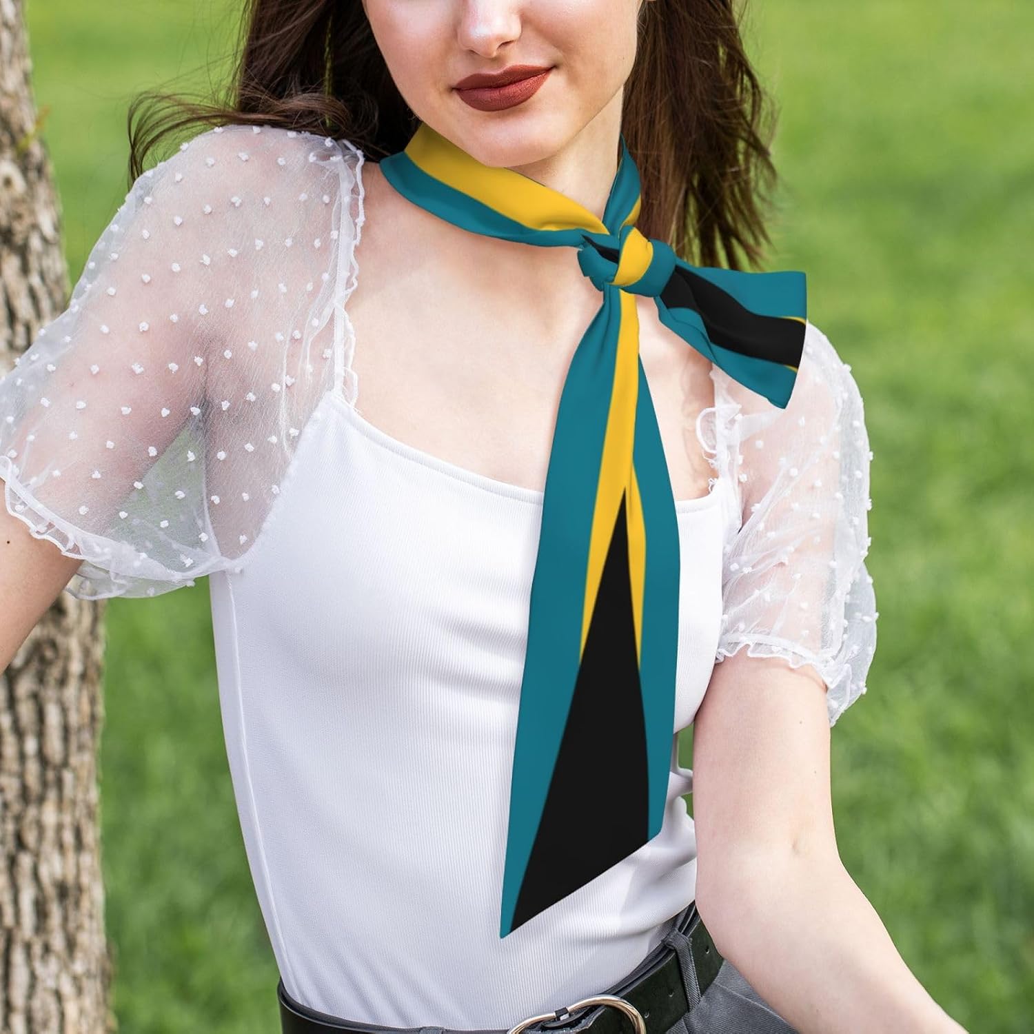 Country Flag Scarf For Women, Multi‑purpose Ribbon, Fashion Neck Hair Handbag Accessory, Versatile Bandana Headband