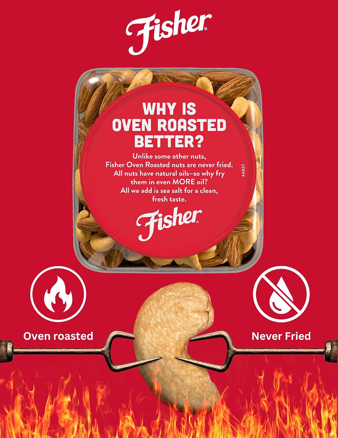 Fisher Oven Roasted Never Fried Deluxe Mixed Nuts, 24 Ounces
