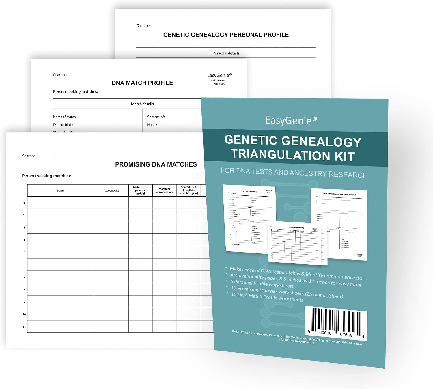 DNA Triangulation Kit for Genealogy | Match & Ancestor Forms