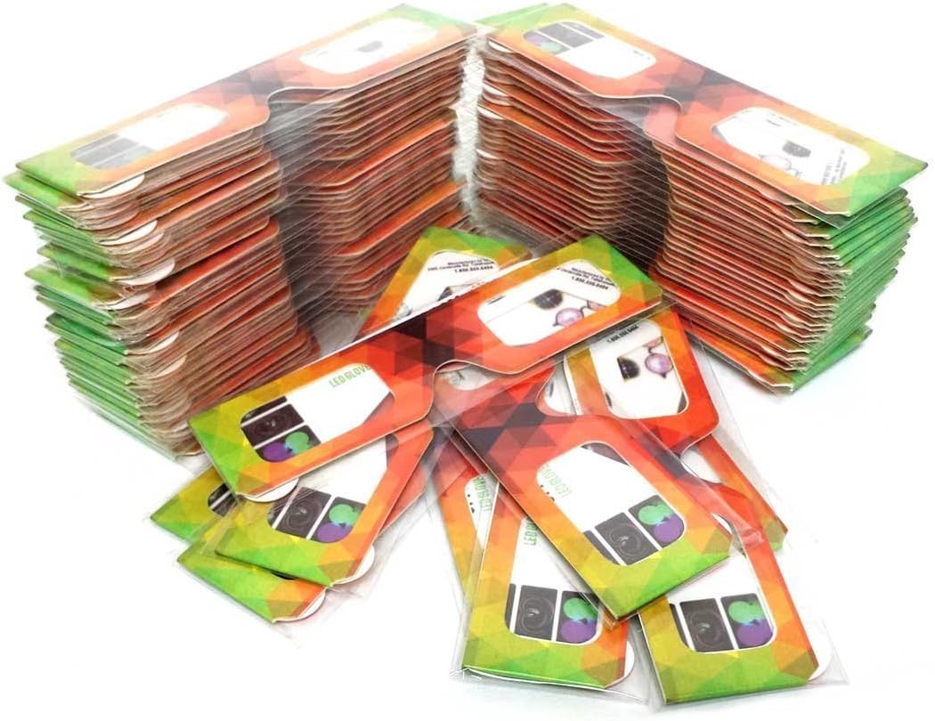 GloFX Paper Cardboard Diffraction Glasses - Great for Christmas Lights, Parties, Raves, Festivals, Light Shows, & Fireworks