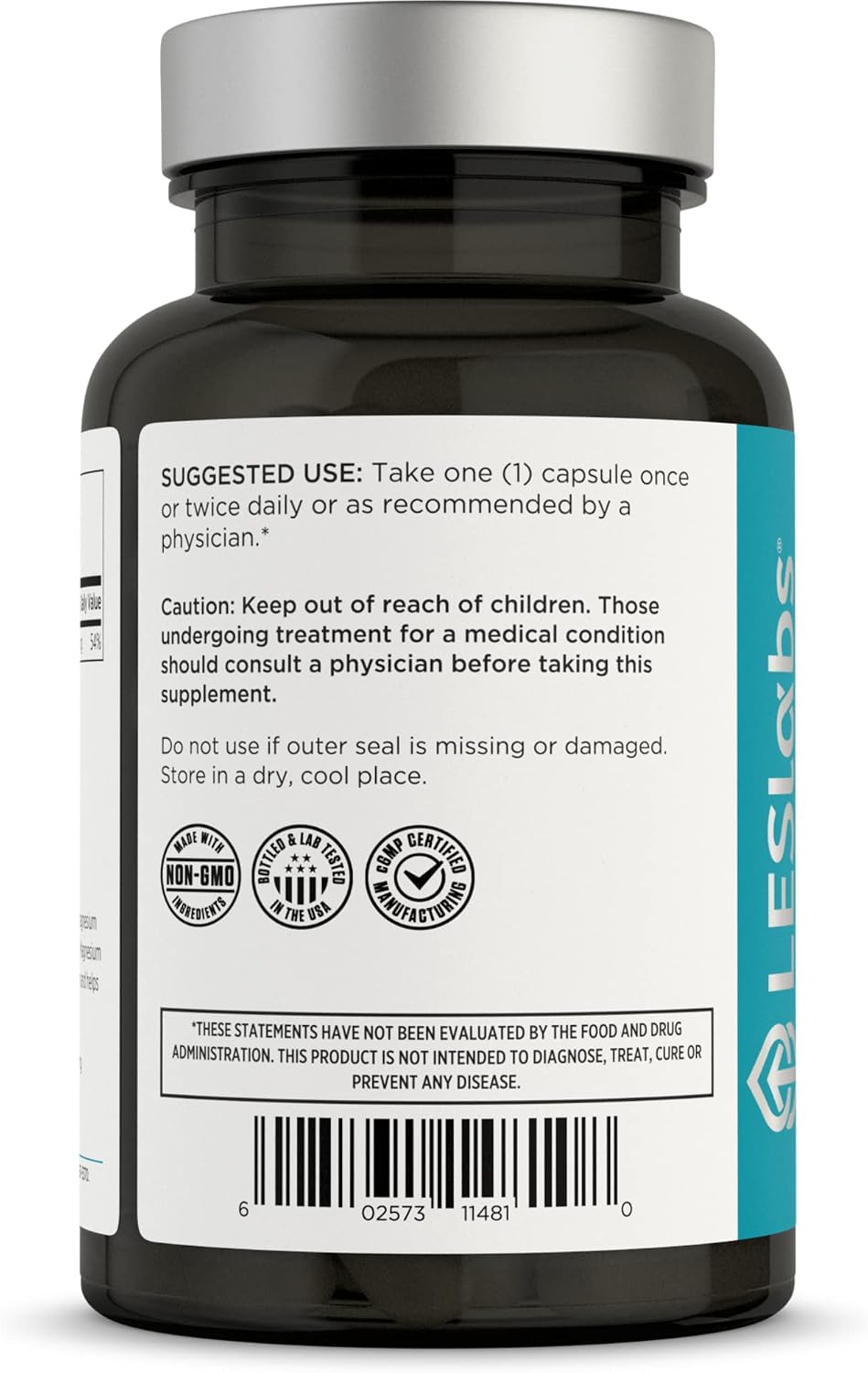LES Labs Magnesium Citrate Supplement, 120 Capsules | Magnesium Citrate, Stress & Sleep Support, Muscle & Nerve Function, Heart Health, Relaxation, Energy & Metabolism, Non-GMO