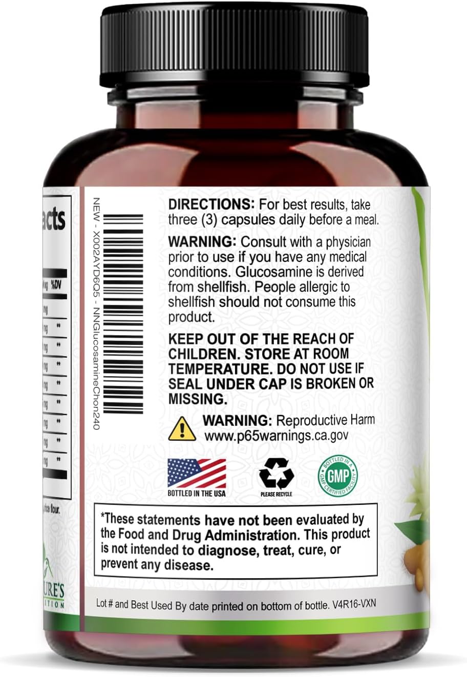 Glucosamine Chondroitin MSM 2100mg - Joint Support Supplement for Joint Mobility & Cartilage Support For Men and Women - Glucosamine Supplements with Turmeric & Boswellia, USA Bottled - 120 Capsules