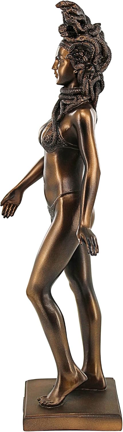 Design Toscano KY71304 Hebe Greek Woman Patron of Youth Indoor/Outdoor Garden Statue, Large Size, 10 inches Wide, 32 inches Tall, Handcast Polyresin, Antique Stone Finish