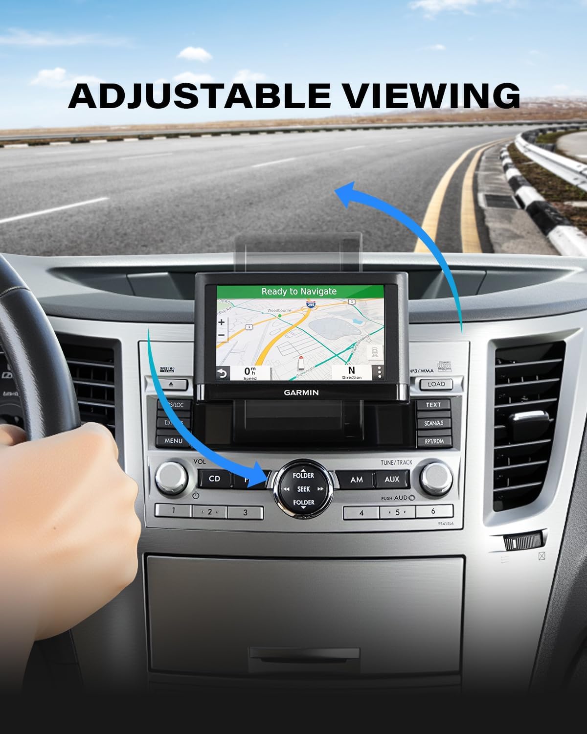 APPS2Car CD Slot GPS Mount for Car, Compatible with 17mm Ball GPS Devices | Replacement GPS Car Mount with Screw-Lock CD Slot Base