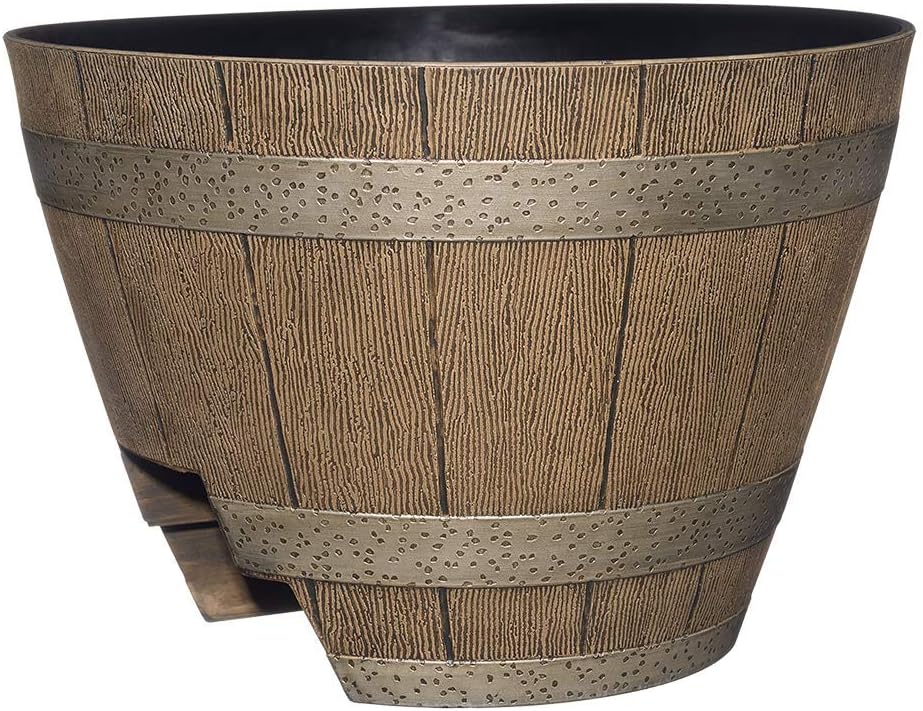 20.5" Jameson Whiskey Barrel with Drainage in Kentucky Walnut