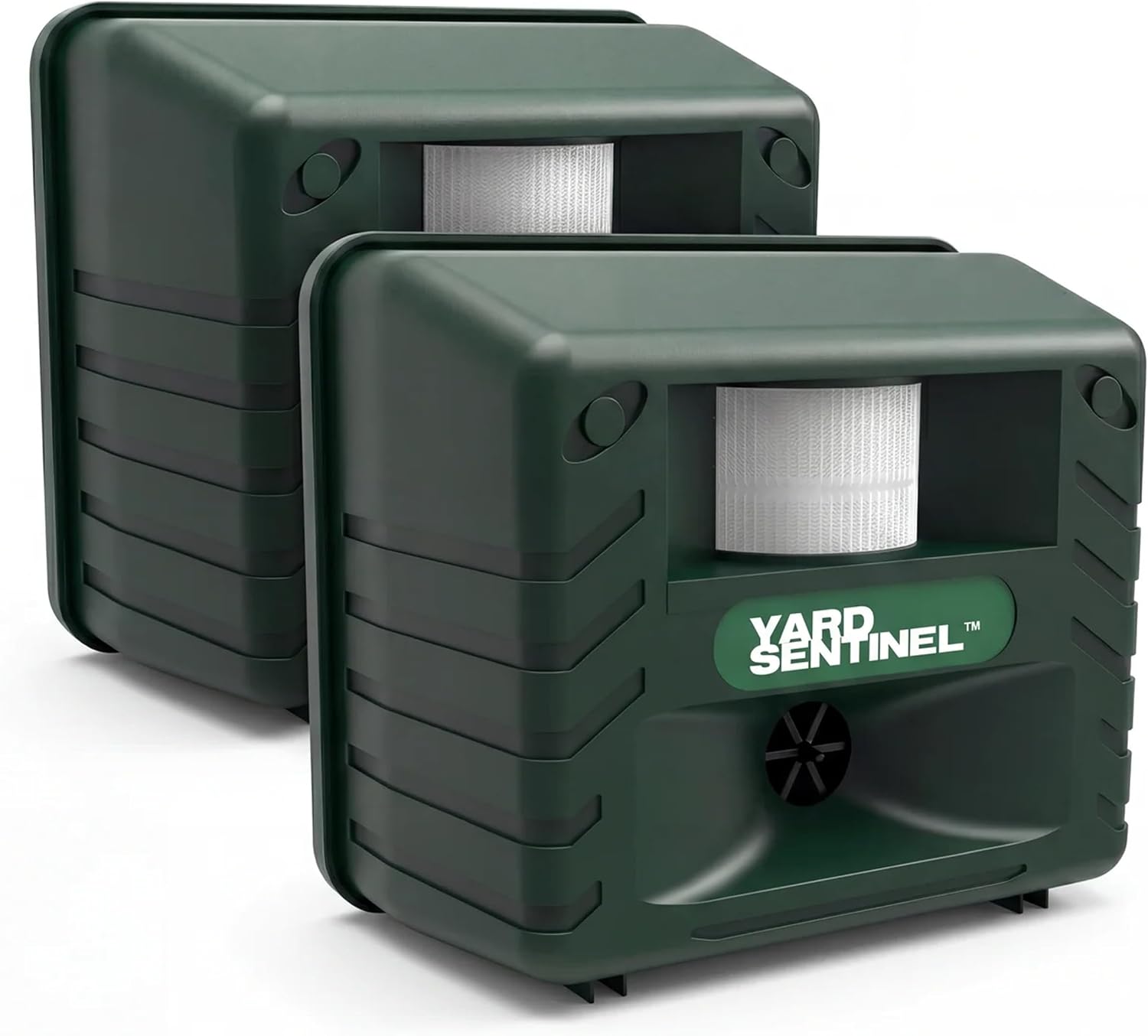 ASPECTEK Yard Sentinel Ultrasonic Animal Repeller with Strobe Light, 3 Mode Protection, Motion Sensor, Deterrent for Deer, Raccoons, Squirrels and Opossums AC and Battery Powered - 1 Pack