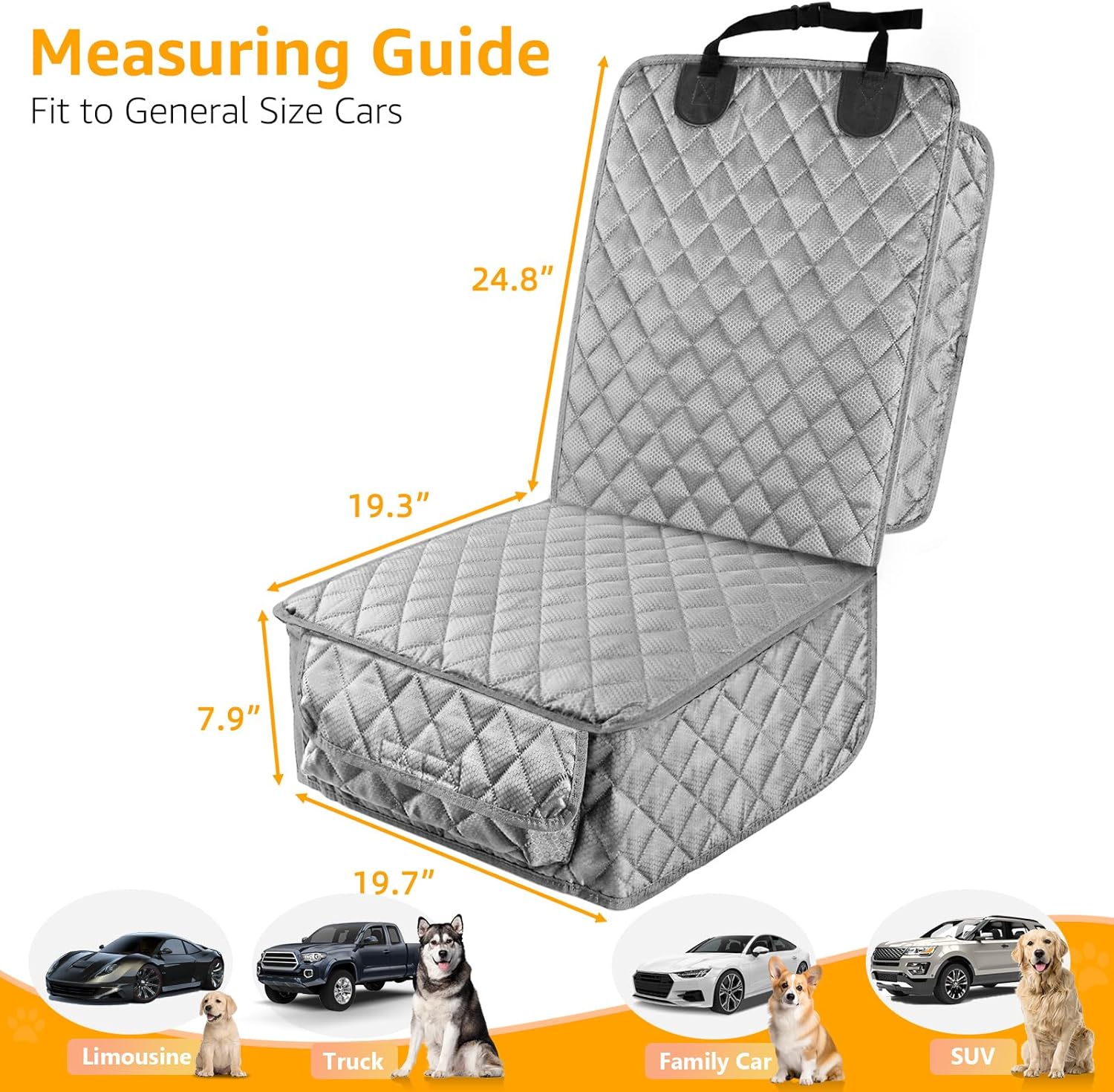 PETICON Waterproof Front Seat Car Cover 2 Pack, Full Protection
