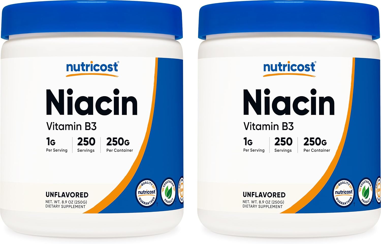 Nutricost Niacin (Vitamin B3) Powder 250 Grams, May Cause Flush | 1 g Per Serving